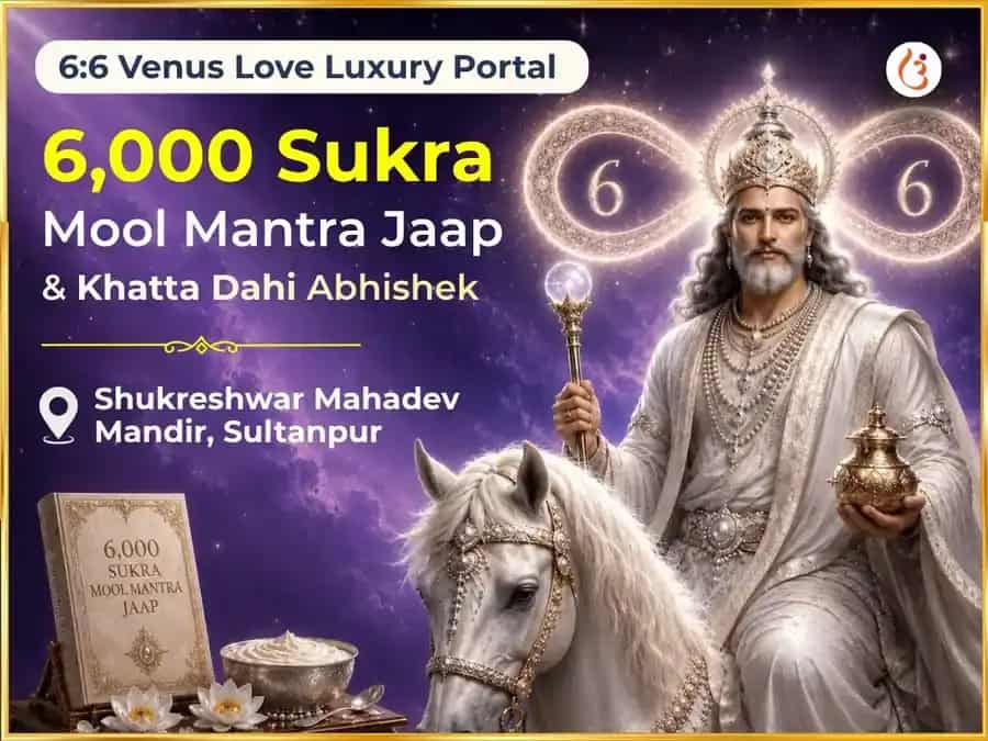 6:6 Venus Love Luxury  Portal Vishesh 6,000 Shukra Mool Mantra Jaap & Khatta Dahi Abhishek puja image 1