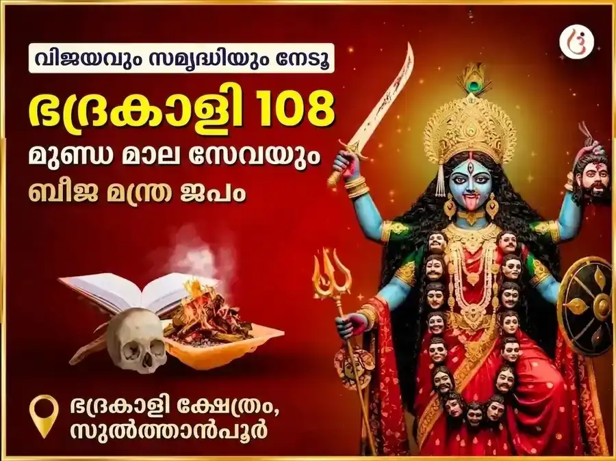  Maa Bhadrakali 108 Munda Mala Seva & Vijay Samriddhi Beej Mantra Jaap Anusthan puja image 1
