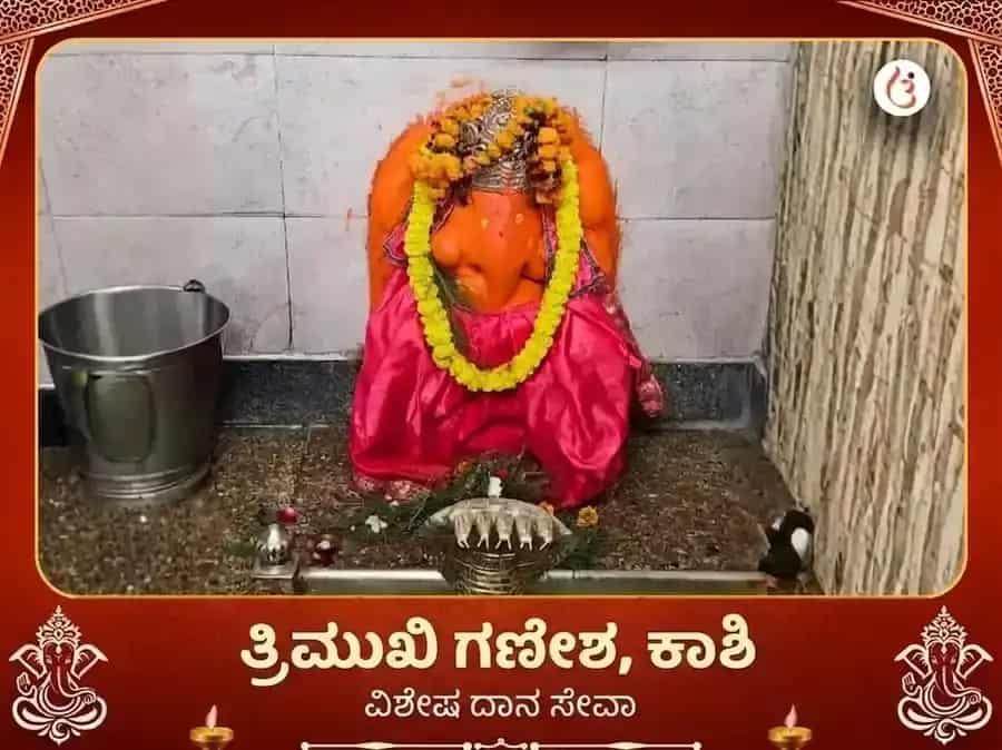 ತ್ರಿ ಮುಖಿ ಗಣೇಶ ಕಾಶಿ ವಿಶೇಷ ದಾನ ಸೇವಾ puja image 1