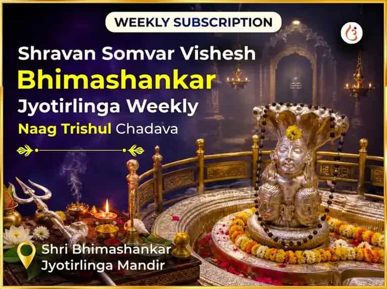 Shravan Somvar Vishesh Bhimashankar Jyotirling Weekly Naag Trishul Chadava puja image 1