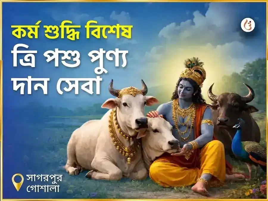 সাগরপুর গোশালা কর্ম শুদ্ধি বিশেষ ত্রি পশু পুণ্য দান সেবা puja image 1