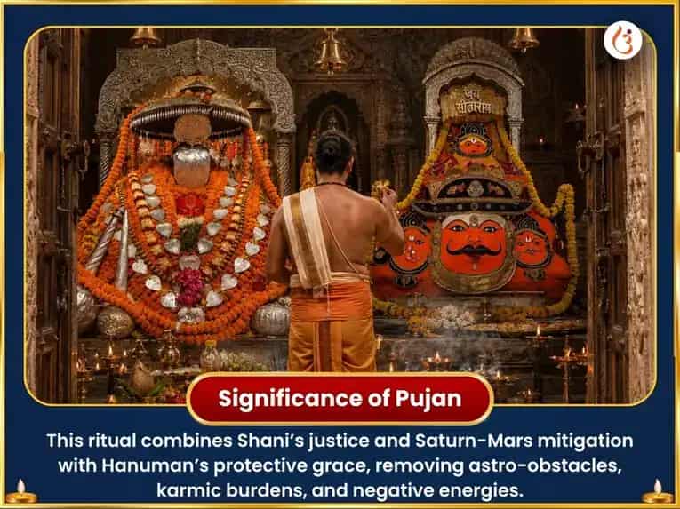 Shani-Mangal Retrograde Special Navgraha Shani Tel-Til Abhishek & Hanuman Chameli Tel Sindoor Arpan puja gallery 5