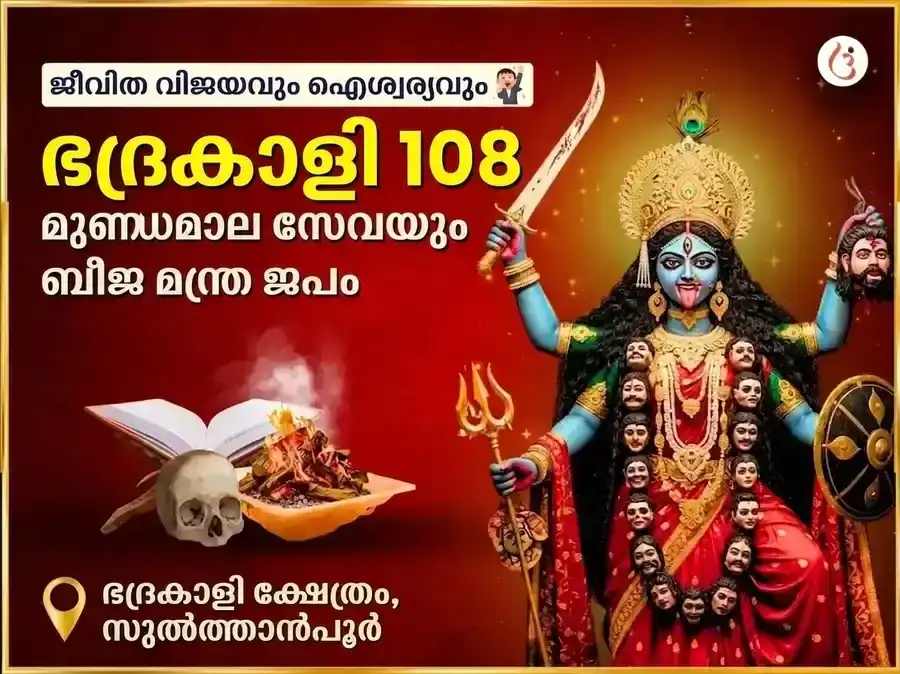  Maa Bhadrakali 108 Munda Mala Seva & Vijay Samriddhi Beej Mantra Jaap Anusthan puja image 1