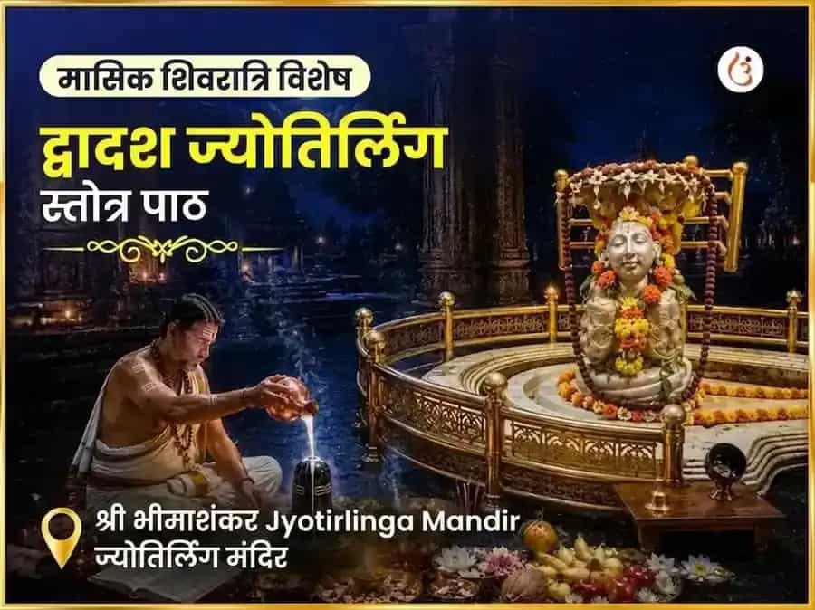 शिवरात्रि विशेष द्वादश ज्योतिर्लिंग स्तोत्रम् पाठ भीमाशंकर ज्योतिर्लिंग puja image 1