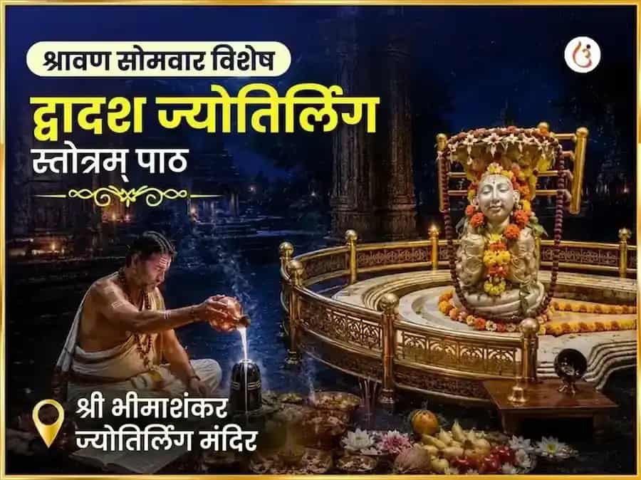 श्रावण सोमवार विशेष द्वादश ज्योतिर्लिंग स्तोत्रम पाठ भीमाशंकर ज्योतिर्लिंग puja image 1