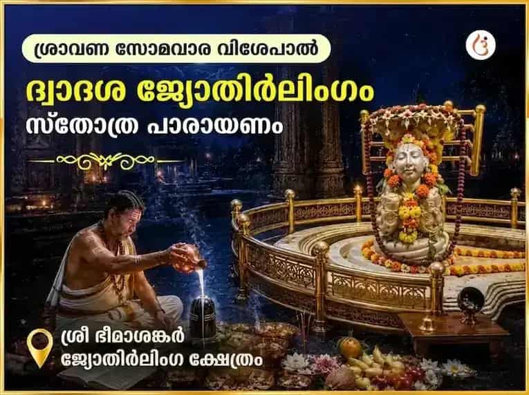 ശ്രാവണ സോമവാര വിശേഷ ദ്വാദശ ജ്യോതിർലിംഗ സ്തോത്ര പാരായണം ഭീമാശങ്കർ ജ്യോതിർലിംഗം puja image 1