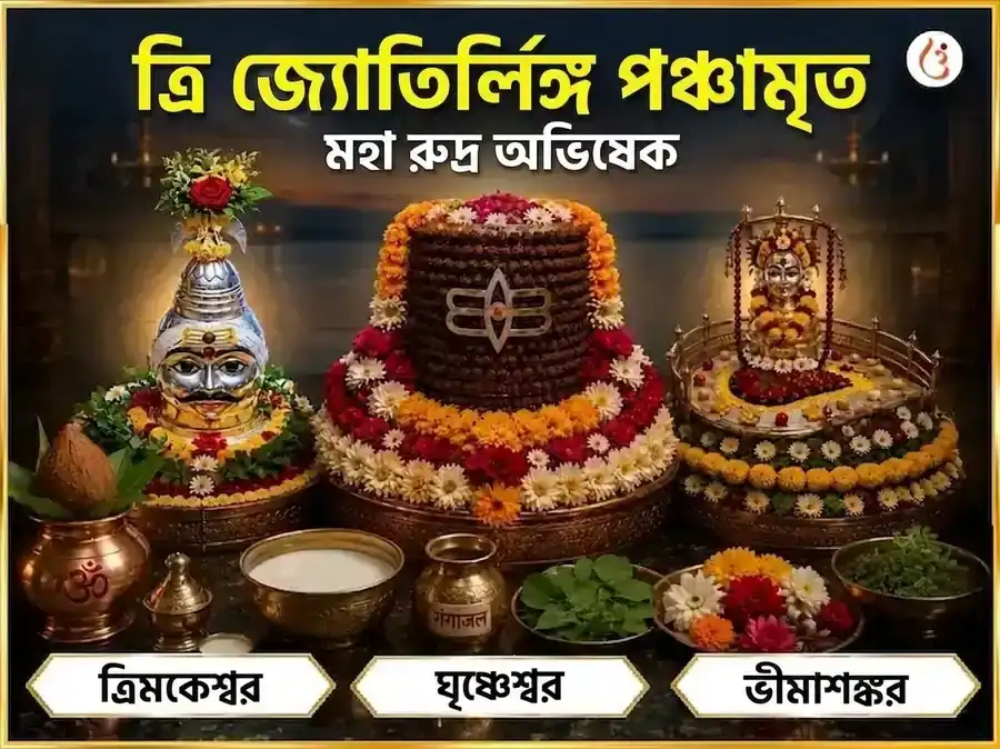 মাসিক শিবরাত্রি বিশেষ ত্রি জ্যোতির্লিঙ্গ পঞ্চামৃত মহা রুদ্র অভিষেক পূজা puja image 1