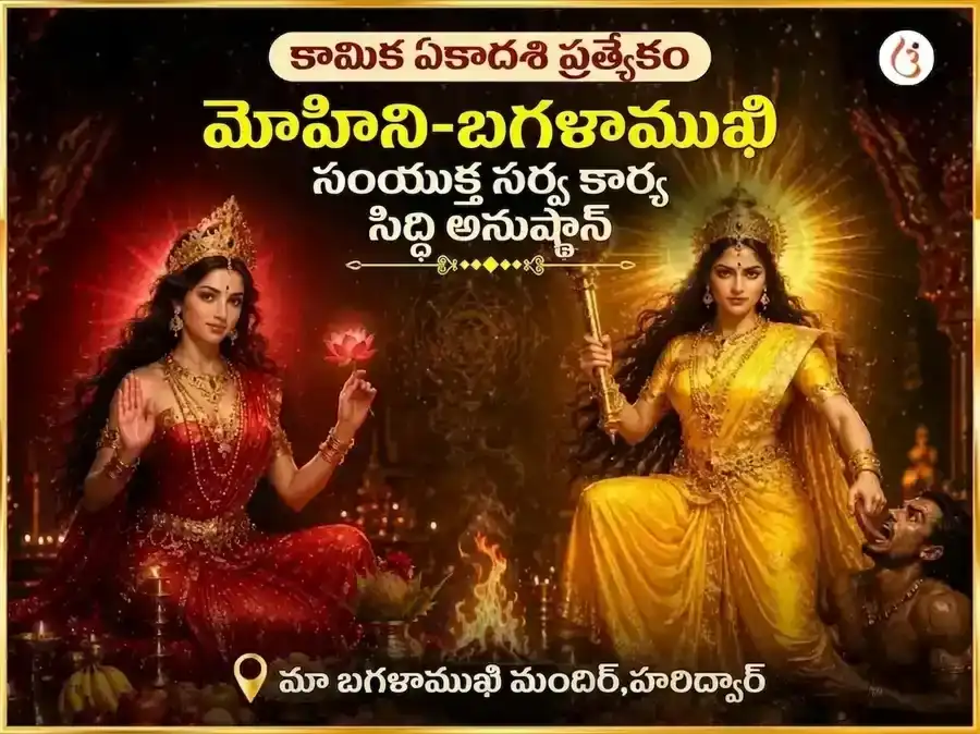 Kamika Ekadashi Special Baglamukhi Mohini Sanyukt Sarva Karya Siddhi Maha Anusthan puja image 1