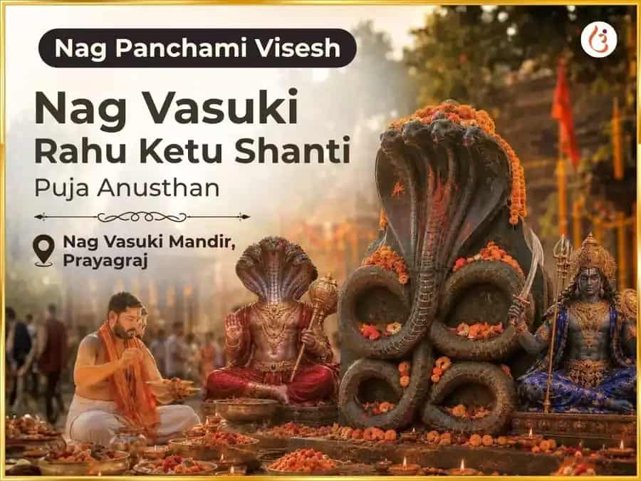 Nag Panchami Vishesh Nagraj Nag Vasuki Mandir Prayagraj Rahu Ketu Shanti Maha Anusthan puja image 1