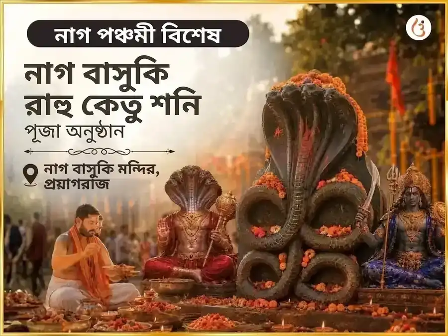নাগ পঞ্চমী বিশেষ নাগরাজ নাগ বাসুকি মন্দির প্রয়াগরাজ রাহু কেতু শান্তি মহা অনুষ্ঠান puja image 1