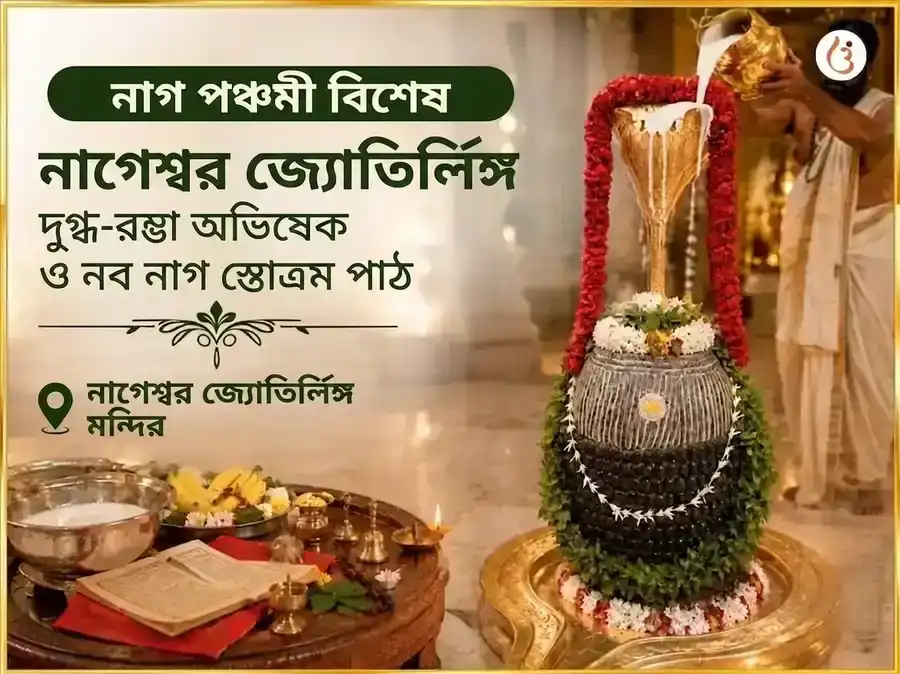 নাগ পঞ্চমী বিশেষ নাগেশ্বর জ্যোতির্লিঙ্গ দুগ্ধ-রম্ভা অভিষেক ও নবনাগ স্তোত্রম পাঠ puja image 1