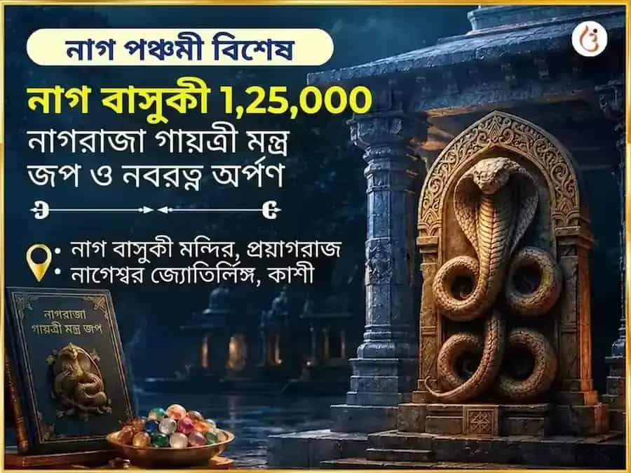 নাগ পঞ্চমী বিশেষ নাগ বাসুকি 1,25,000 নাগরাজ গায়ত্রী মন্ত্র জপ ও নবরত্ন অর্পণ puja image 1