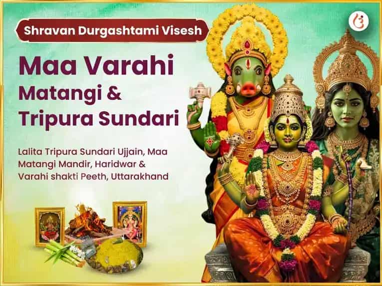 Shravan Durgashtami Vishesh Matangi Varahi & Lalita Tripura Sundari Combo Maha Daan Seva puja image 1