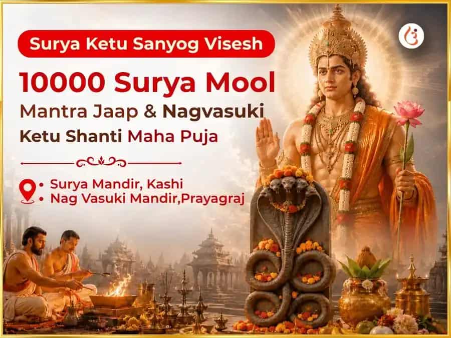 Surya Ketu Sanyog Visesh 10000 Surya Mool Mantra Jaap & Nagvasuki Ketu Shanti Maha Puja puja image 1