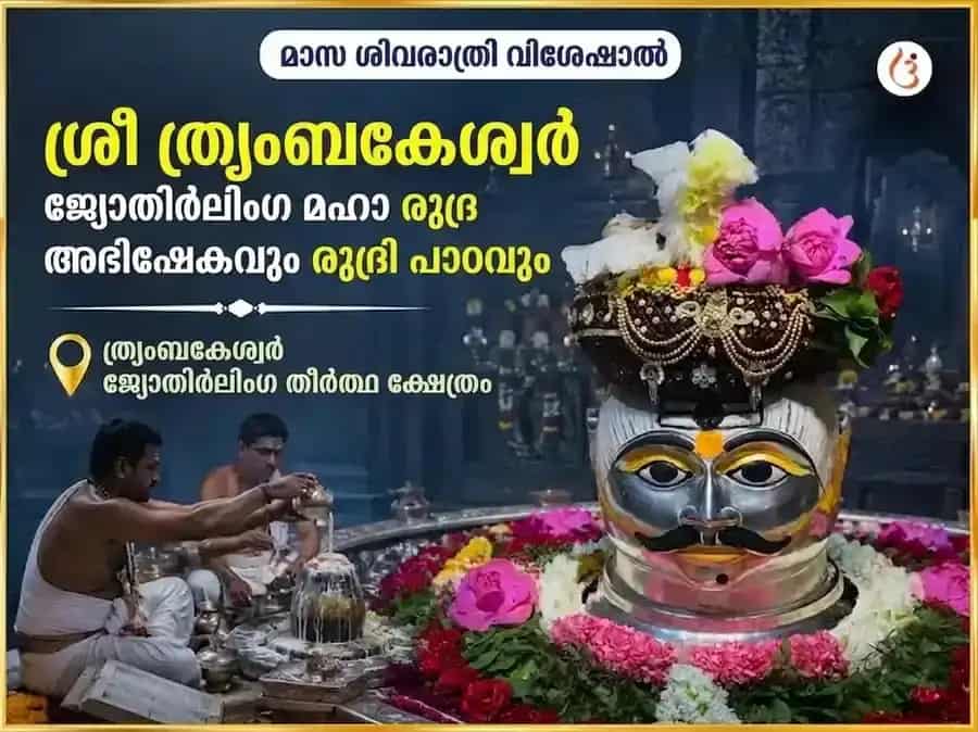 മാസിക ശിവരാത്രി വിശേഷ് ശ്രീ ത്രയംബകേശ്വർ ജ്യോതിർലിംഗ മഹാ രുദ്ര അഭിഷേക് & രുദ്രി പാഠ് അനുഷ്ഠാൻ puja image 1