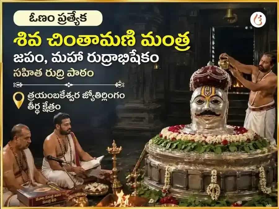 ఓనం ప్రత్యేక శివ చింతామణి మంత్ర జపం మరియు మహా రుద్రాభిషేకం సహిత రుద్రి పాఠం puja image 1