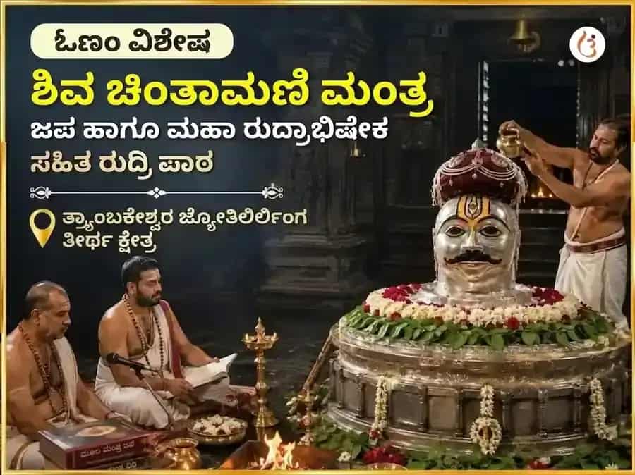 ಓಣಂ ವಿಶೇಷ ಶಿವ ಚಿಂತಾಮಣಿ ಮಂತ್ರ ಜಪ ಮತ್ತು ಮಹಾ ರುದ್ರಾಭಿಷೇಕ ಸಹಿತ ರುದ್ರಿ ಪಾಠ puja image 1