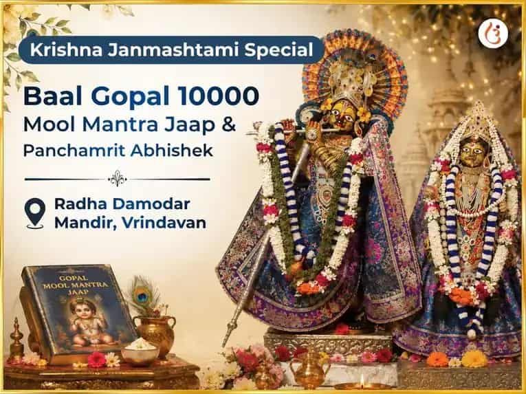 Krishna Janmashtami Special Baal Gopal 10000  Mool Mantra Jaap & Panchamrit Abhishek puja image 1
