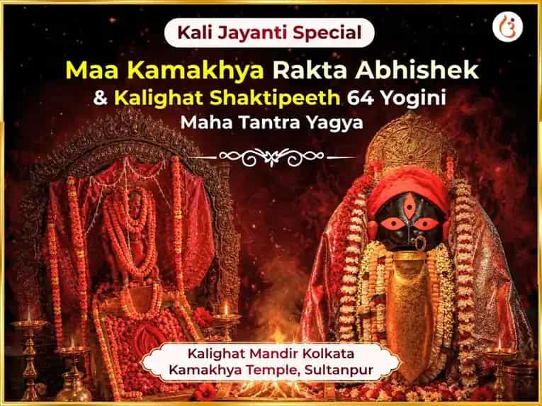 Kali Jayanti Special Maa Kamakhya Rakta Abhishek & Kalighat Shaktipeeth 64 Yogini Maha Tantra Yagya puja image 1