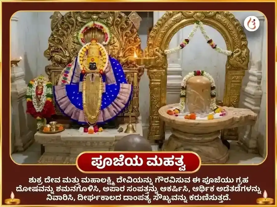 ಮಾಳವ್ಯ ರಾಜಯೋಗ ವಿಶೇಷ 6000 ಶುಕ್ರ ಮೂಲ ಮಂತ್ರ ಜಪ ಸಹಿತ ಖಟ್ಟಾ ದಹಿ ಅರ್ಪಣೆ ಮತ್ತು ನೈವೇದ್ಯ ಸೇವಾ puja gallery 5