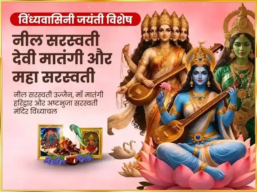 विंध्यवासिनी जयंती विशेष नील सरस्वती मातंगी संयुक्त महा सरस्वती विशेष दान सेवा puja image 1