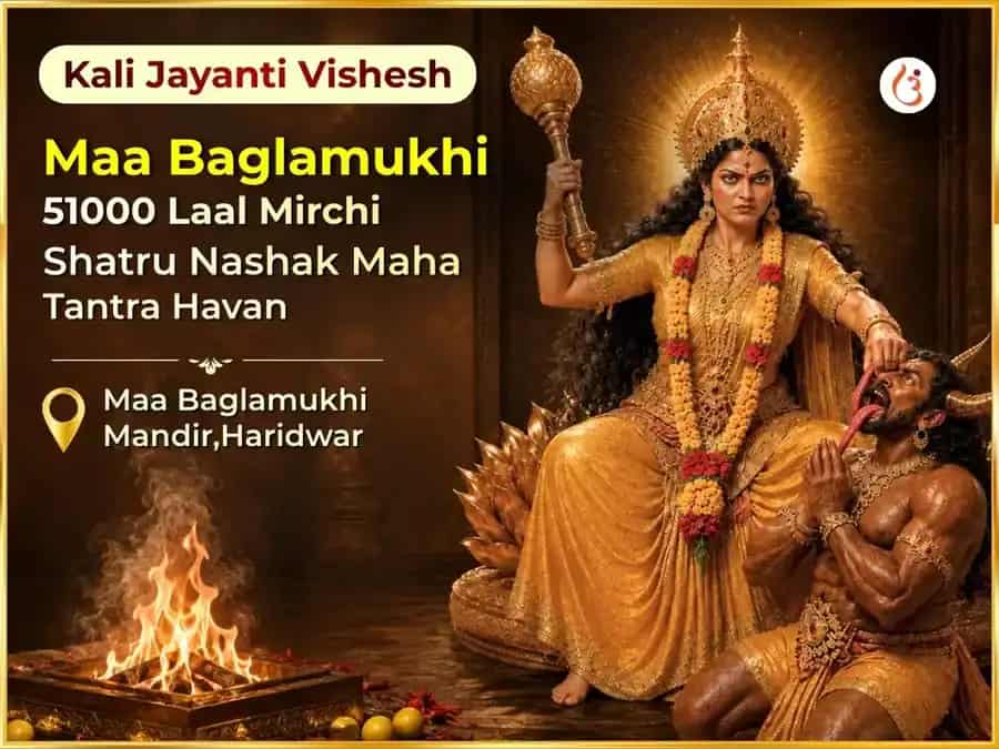  Kali Jayanti Vishesh Maa Baglamukhi 51000 Laal Mirchi Shatru Nashak Maha Tantra Havan  puja image 1