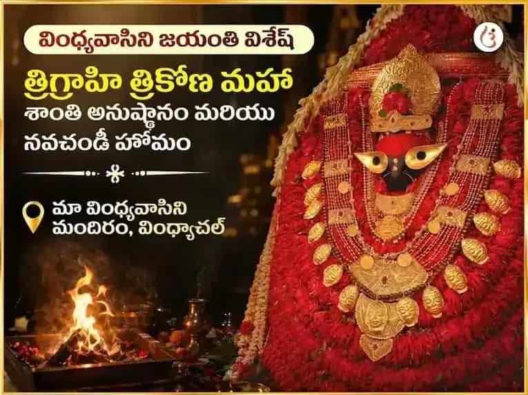 వింధ్యవాసిని జయంతి విశేష్ త్రిగ్రాహి త్రికోణ మహా శాంతి అనుష్ఠాన్ & నవచండీ హోమం puja image 1