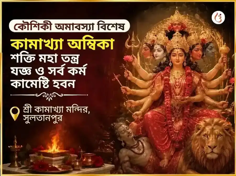 কৌশিকী অমাবস্যা বিশেষ কামাখ্যা অম্বিকা শক্তি মহা তন্ত্র যজ্ঞ ও সর্ব কর্ম কামেষ্টি হবন puja image 1