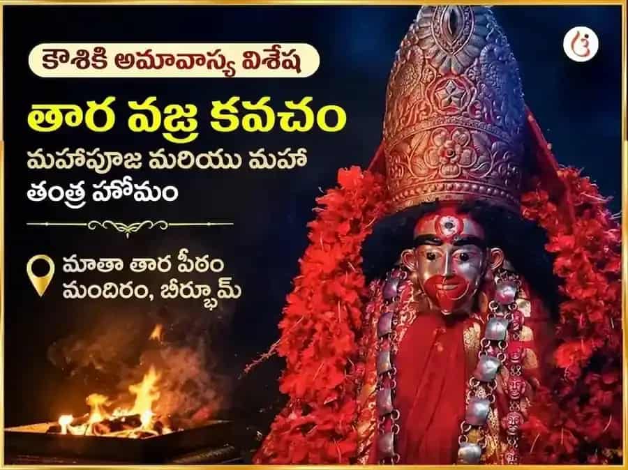 కౌశికీ అమావాస్య విశేష తారా వజ్ర కవచ మహాపూజ మరియు మహా తంత్ర హవనం puja image 1