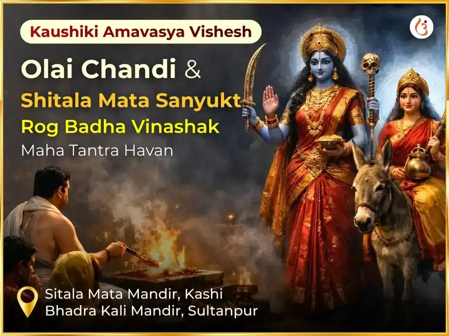 Koushiki Amavasya Visesh Olai Chandi & Shitala Mata Sampurna Rog Badha Vinashak Kaal Ratri Maha Tantra Havan Anusthan puja image 1