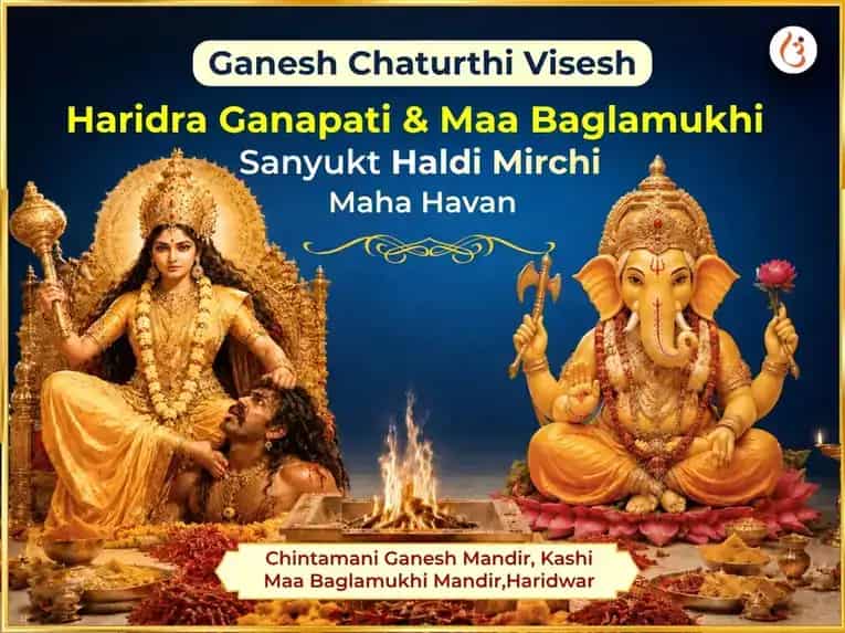 Ganesh Chaturthi Special Haridra Ganpati & Maa Baglamukhi Sanyukt Haldi Mirchi Maha Havan puja image 1