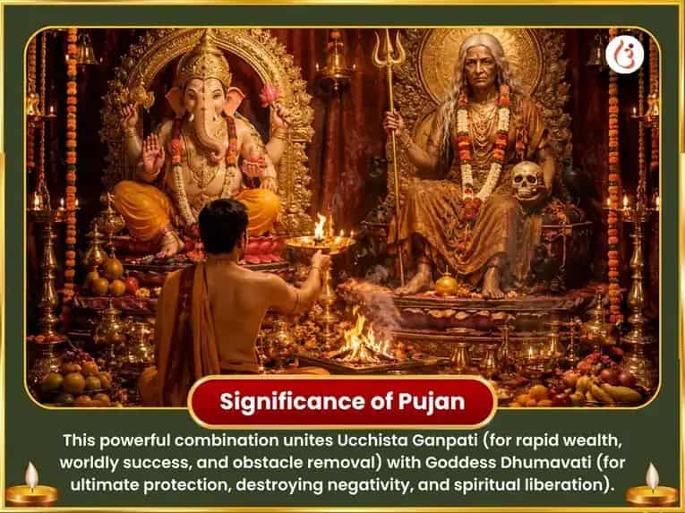Ganesh Chaturthi Vishesh Saubhagya Dhumavati Saubhagya Prapti Karma Shuddhi Beej Mantra Jaap & Ucchista Ganapati Ghrit Snehan & Madhuras Abhishekh  puja gallery 6