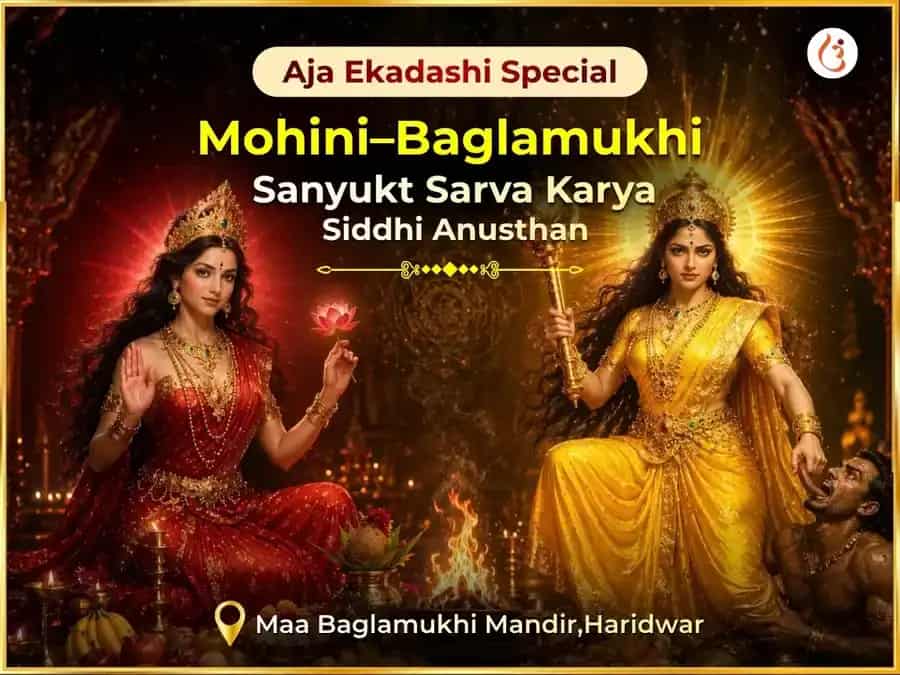Aja Ekadashi Special Baglamukhi Mohini Sanyukt Sarva Karya Siddhi Maha Anusthan puja image 1
