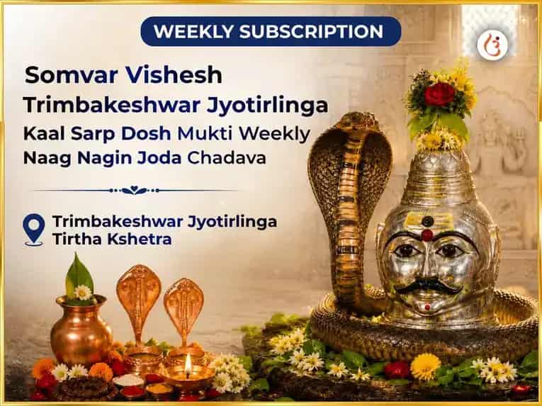 Somvar Vishesh  Trimbakeshwar Jyotrling Weekly Kalsarp Dosh Mukti Naag Nagin Joda Chadava puja image 1