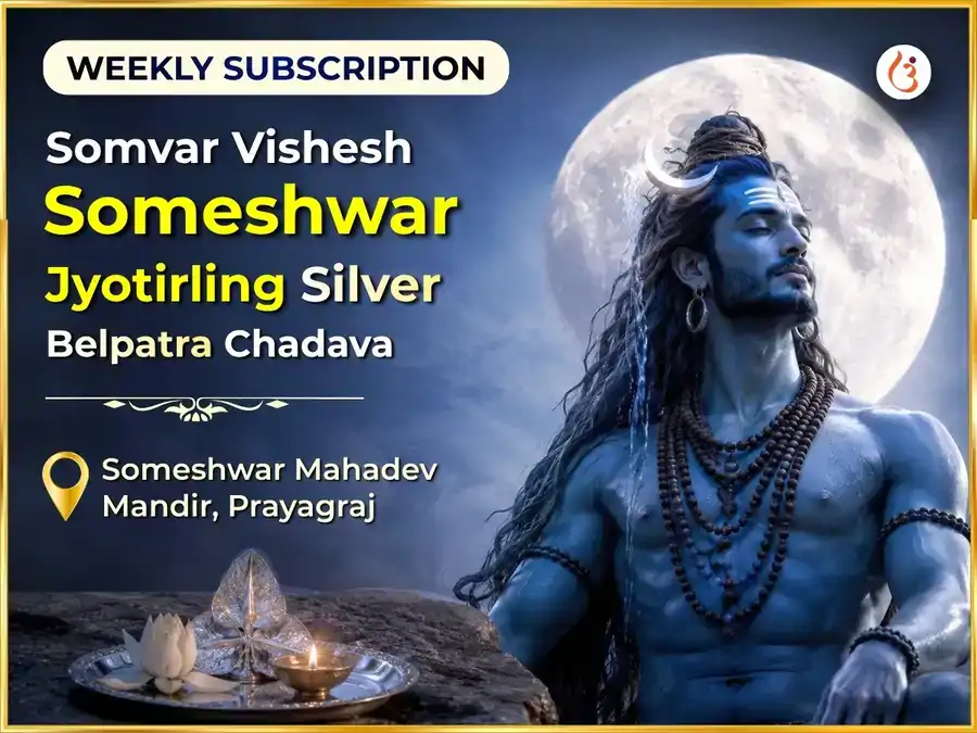  Somvar Vishesh  Someshwar Mahadev Weekly Silver Belpatra Chadava  puja image 1