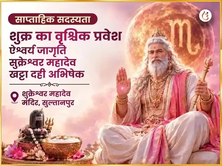 शुक्र का वृश्चिक में प्रवेश - वैभव सक्रियण शुक्रेश्वर महादेव साप्ताहिक खट्टा दही अभिषेक puja image 1