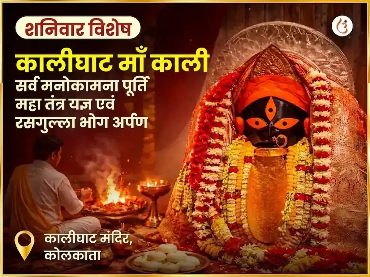 शनिवार विशेष काली सर्वो मनोकामना पूर्ति महा तंत्र यज्ञ और रसगुल्ला भोग अर्पण puja image 1
