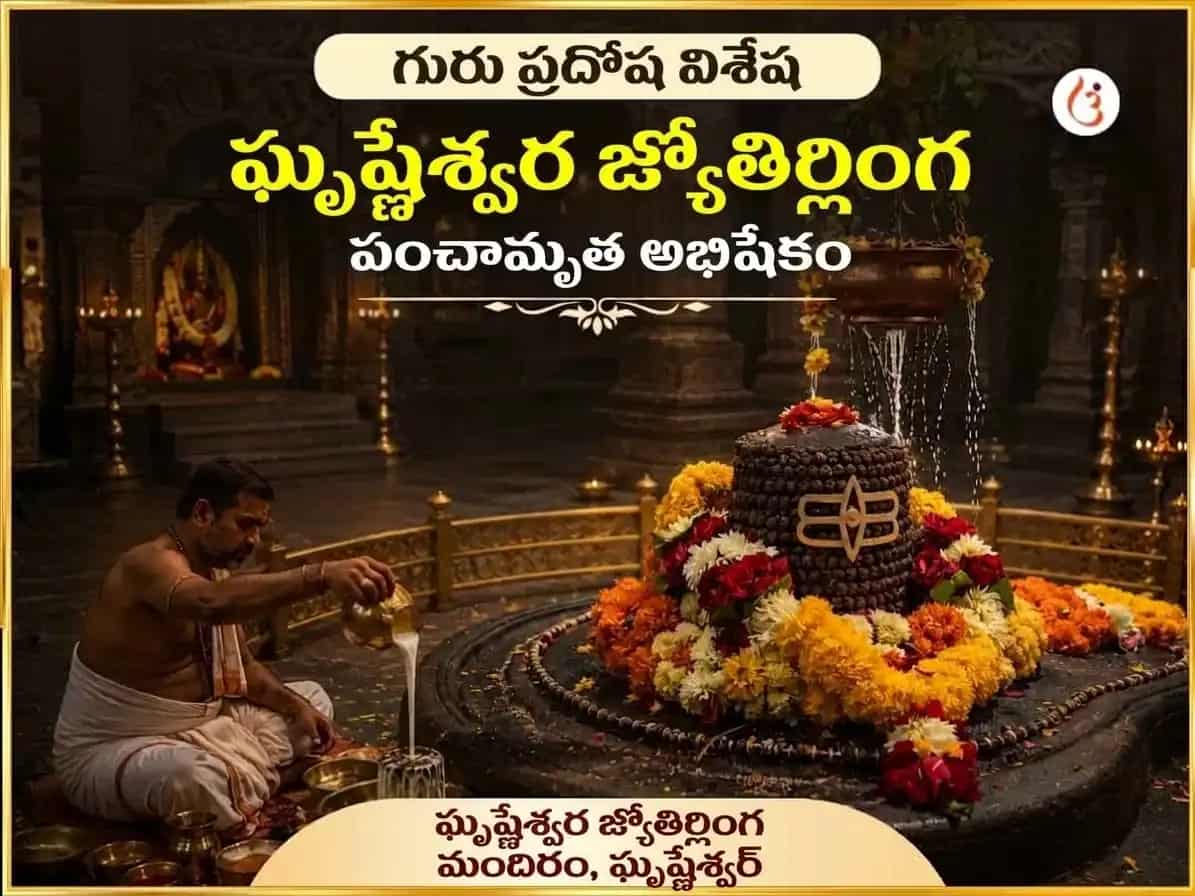 గురు ప్రదోష విశేష గృష్ణేశ్వర్ జ్యోతిర్లింగ పంచామృత అభిషేకం puja image 1