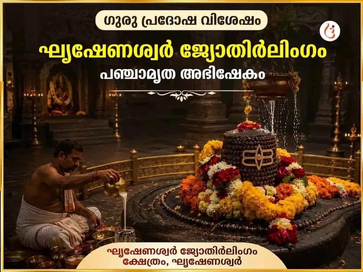 ഗുരു പ്രതോഷ് വിശേഷ് ഘൃഷ്ണേശ്വർ ജ്യോതിർലിംഗ പഞ്ചാമൃത അഭിഷേക് puja image 1