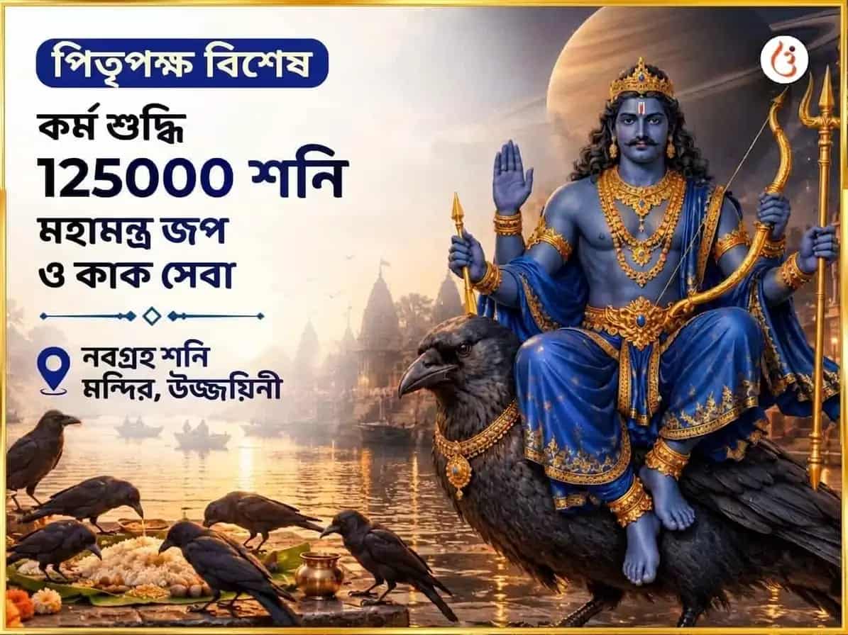 পিতৃ পক্ষ বিশেষ কার্মিক শুদ্ধি 125000 শনি মহামন্ত্র জপ ও কাক সেবা puja image 1
