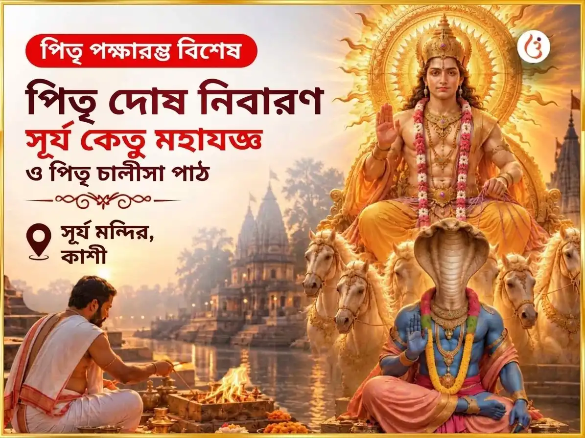 পিতৃ পক্ষ বিশেষ পিতৃ দোষ নিবারণ এবং বংশগত অভিশাপ মুক্তি সূর্য-কেতু মহাযজ্ঞ ও পিতৃ চালিসা পাঠ puja image 1