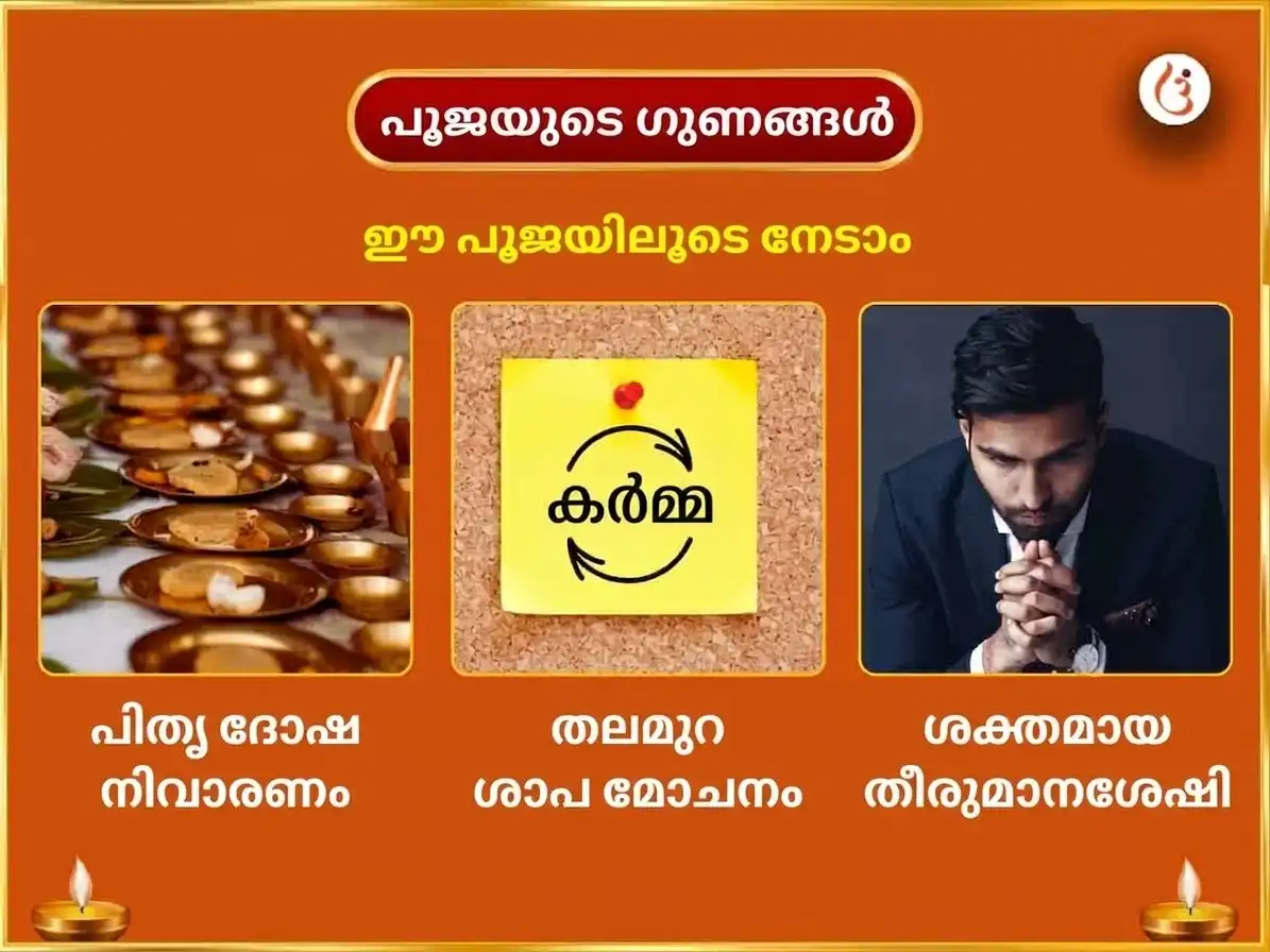 പിതൃ പക്ഷ സ്പെഷ്യൽ പിതൃ ദോഷ നിവാരൺ & തലമുറകളുടെ ശാപം നീക്കുന്ന സൂര്യ-കേതു മഹായജ്ഞം & പിതൃ ചാലീസ പാഠം puja gallery 1