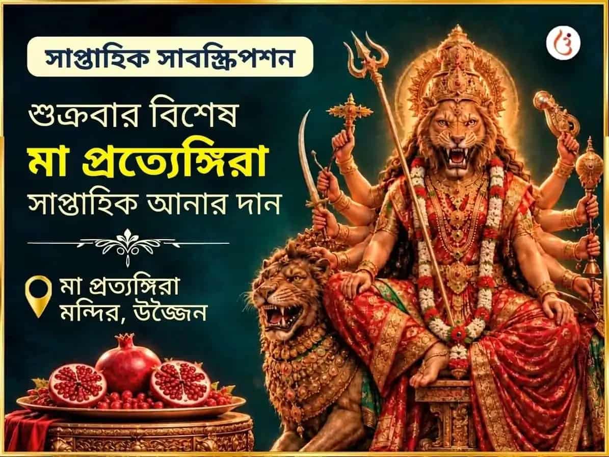 শুক্রবার বিশেষ মা প্রত্যঙ্গিরা সাপ্তাহিক আনার দান সেবা puja image 1