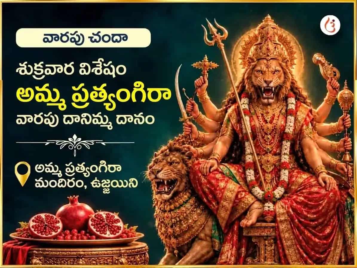 శుక్రవార విశేష్ మా ప్రత్యంగిర వారపు అనార్ దాన్ సేవ puja image 1