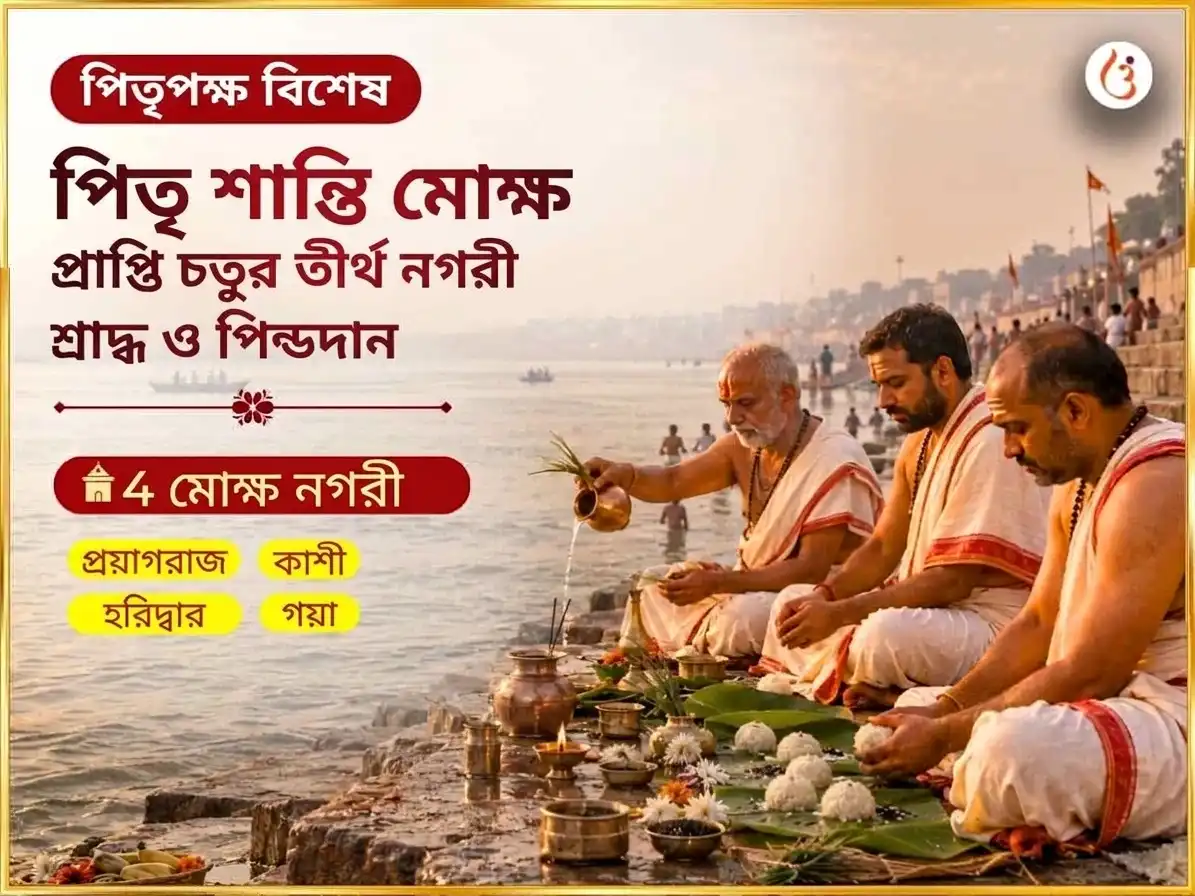 পিতৃ পক্ষ বিশেষ পিতৃ শান্তি মোক্ষ প্রাপ্তি চতুর তীর্থ নগরী শ্রাদ্ধ ও পিণ্ড দান puja image 1