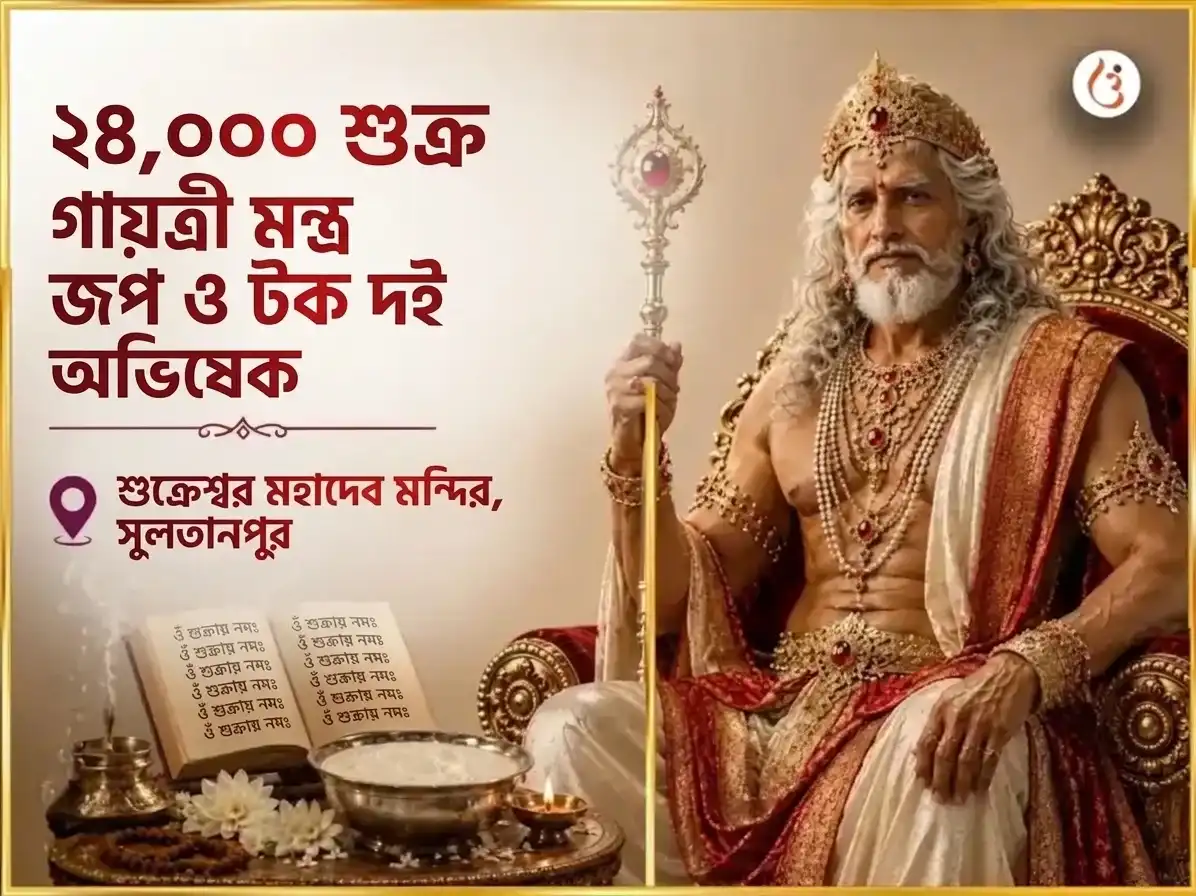 শুক্রবার বিশেষ শুক্রেশ্বর মহাদেব 24,000 শুক্র গায়ত্রী মন্ত্র জপ ও টক দই অভিষেক puja image 1