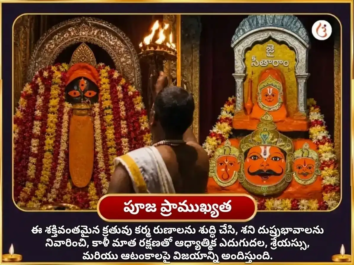 ఆశ్వయుజ కాల అష్టమి ప్రత్యేక మా కాళి తాంత్రిక హవనం మరియు నవగ్రహ శని ప్రత్యేక తైల & నువ్వుల దానం puja gallery 5
