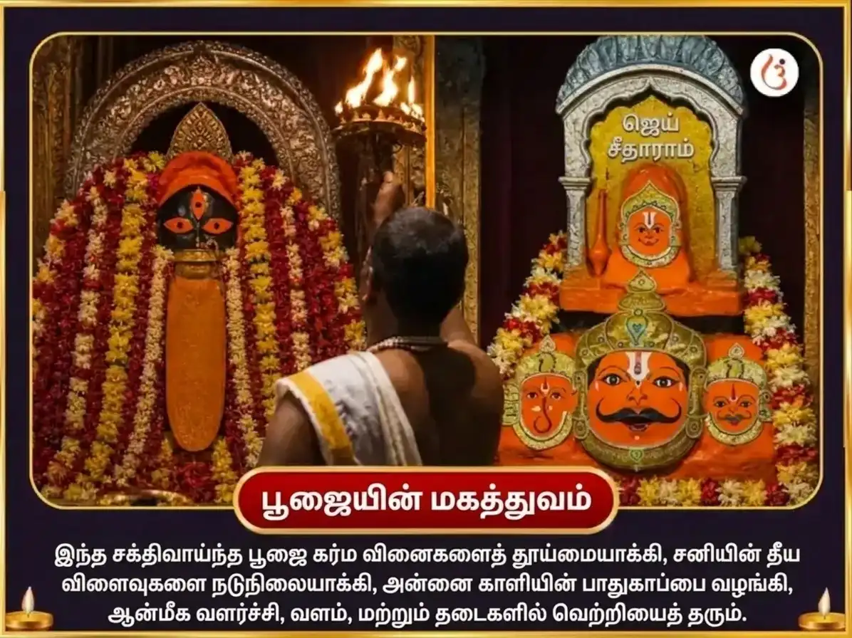 ஆஸ்வின் கால அஷ்டமி சிறப்பு மா காளி தாந்த்ரீக ஹவன் மற்றும் நவக்கிரக சனி சிறப்பு எண்ணெய் & எள் தானம் puja gallery 5