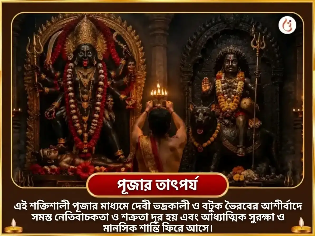 কাল অষ্টমী বিশেষ 1008 ভদ্রকালী ষড়ক্ষরী মন্ত্র জপ সহিত বটুক ভৈরব স্তোত্র পাঠ ও তন্ত্র বাধা মুক্তি हवन puja gallery 5