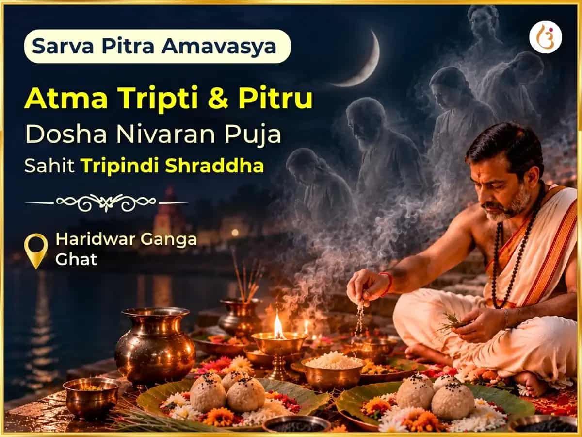 Sarva Pitra Amawsya Vishesh Atma Tripti & Pitru Dosha Nivaran Puja Sahit Tripindi Shraddha puja image 1